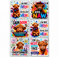 Cheeky Highland Cow Glass Coasters 🐮🏴󠁧󠁢󠁳󠁣󠁴󠁿