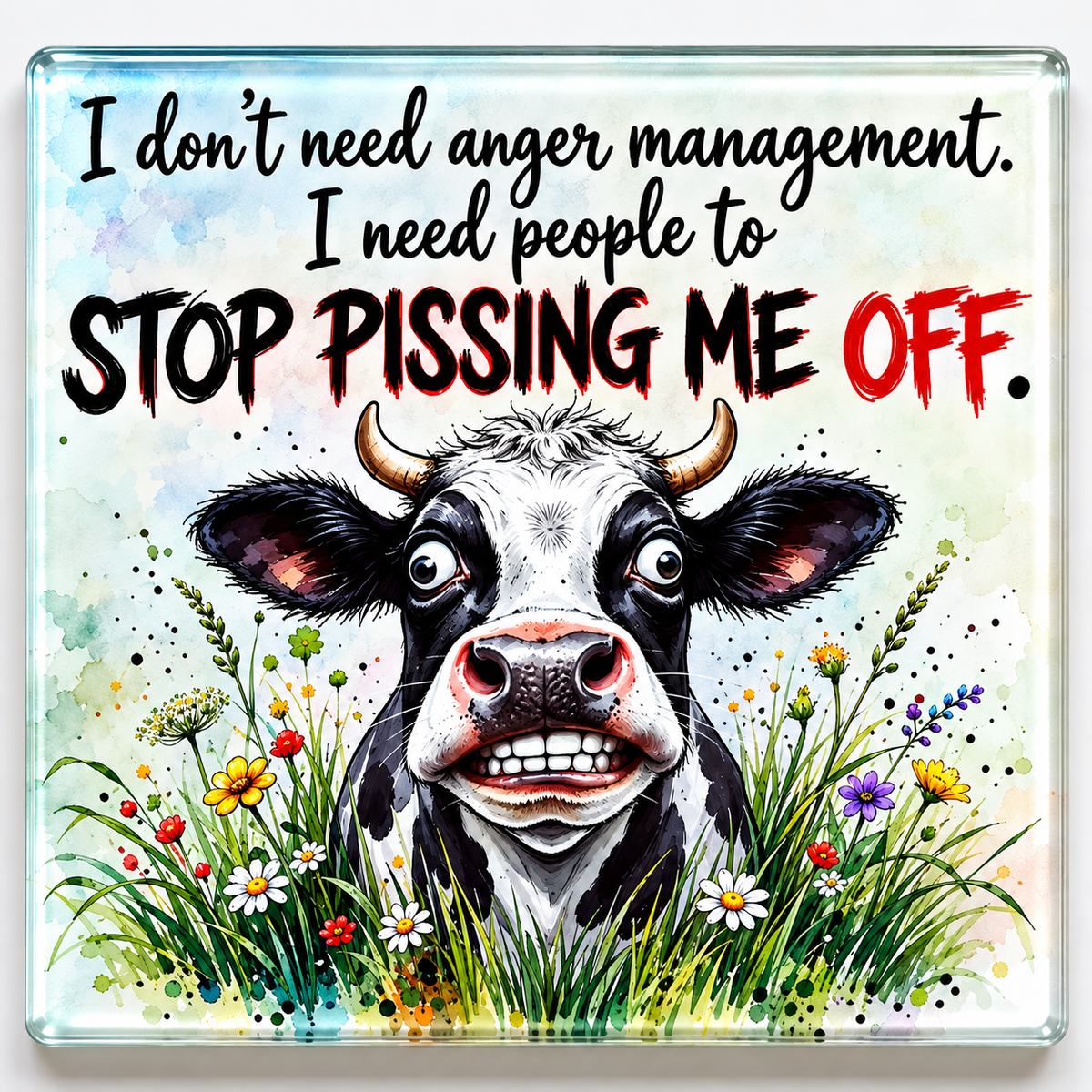Funny Cow Glass Coasters – Choose Your Design