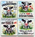 Funny Cow Glass Coasters – Choose Your Design