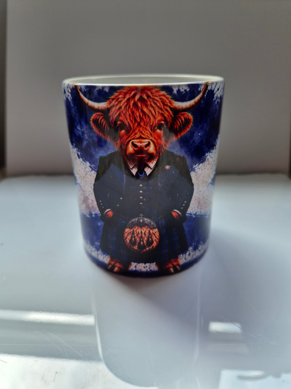 Highland Coo Mug & Slate Coaster Gift Set – Scottish