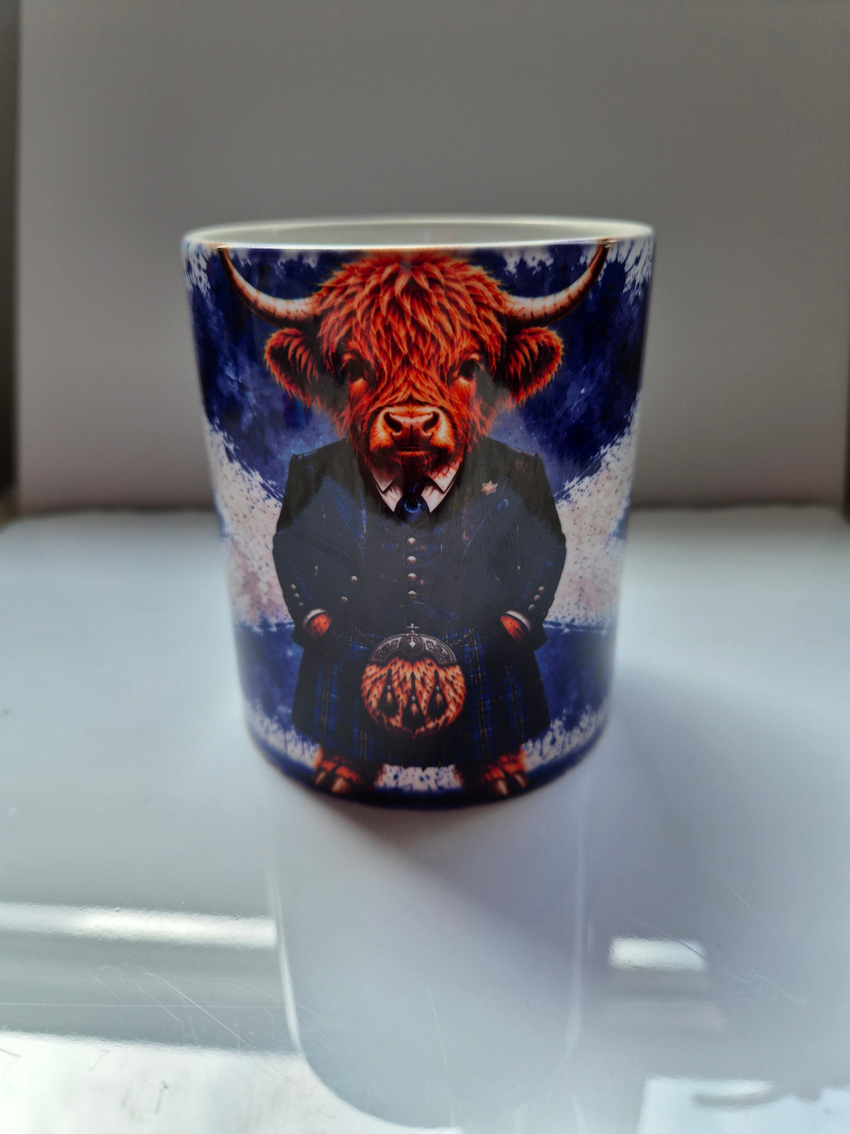 Highland Coo Mug & Slate Coaster Gift Set – Scottish