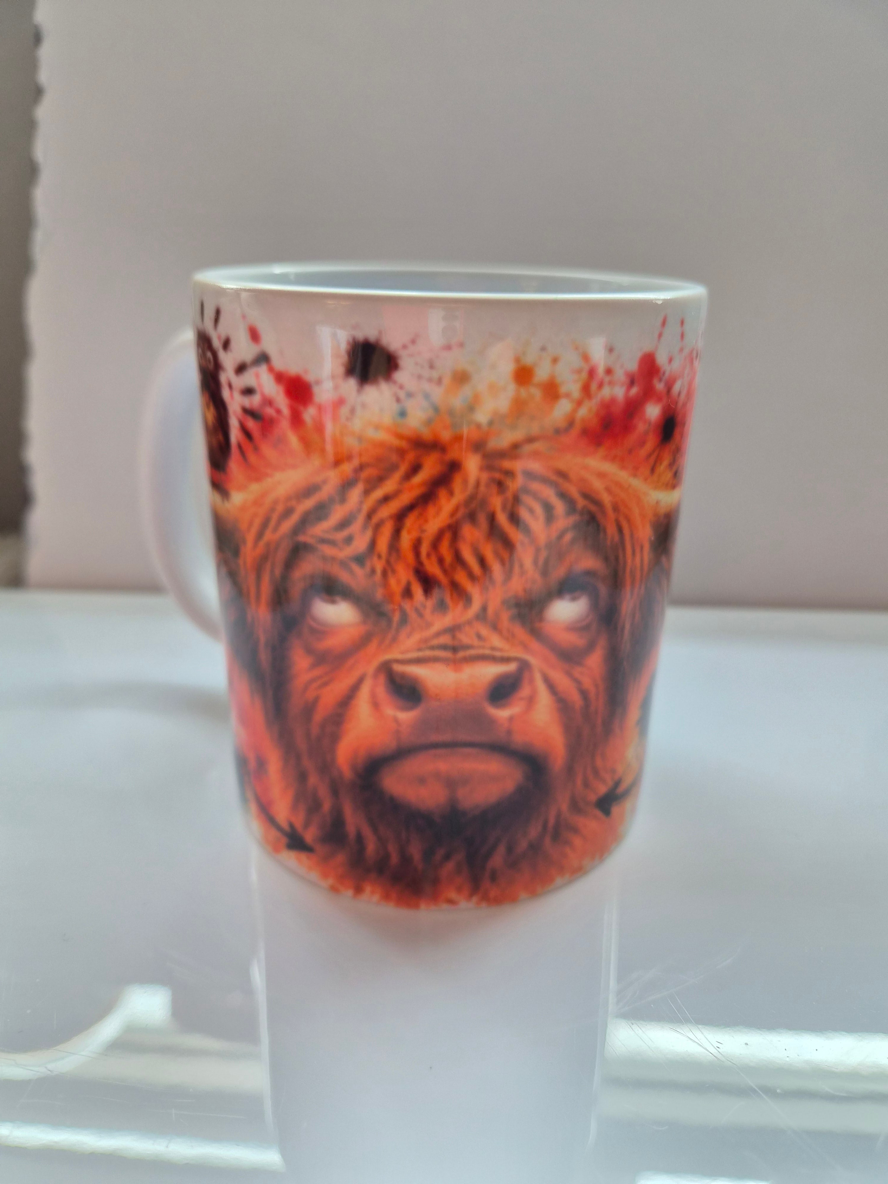 Calm Doon Highland Coo Mug – Funny Scottish 11oz Mug